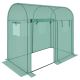 36. GREENHOUSE GARDEN TUNNEL TWO ENTRANCES FOR TOMATOES AND CUCUMBERS 200x100x180CM GREEN
