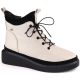 16. Filippo W PAW482 beige insulated leather platform ankle boots