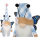 BLUE BUTTERFLY GNOME 25CM SPRING DECORATION