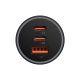 2. Baseus Golden Contactor Pro car charger USB-A + 2x USB-C 65W dark gray (CGJP010013)