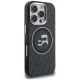 4. Karl Lagerfeld IML Glitter Karl & Choupette Heads Logo MagSafe Case for iPhone 16 Pro Max - Black