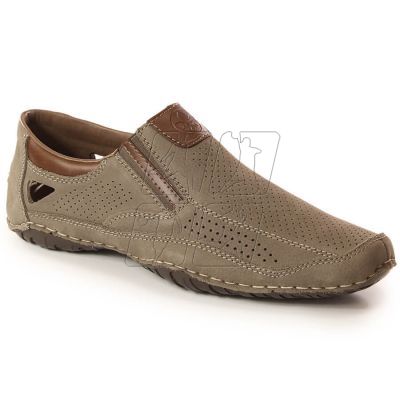 3. Rieker M RKR580 brown leather openwork shoes