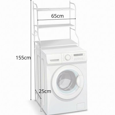 4. METAL ORGANIZER SHELF STANDING OVER THE WASHING MACHINE 62x25x155CM