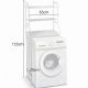 4. METAL ORGANIZER SHELF STANDING OVER THE WASHING MACHINE 62x25x155CM