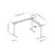 15. Desk frame with electric height adjustment for tabletops up to 200 cm, L-shaped, white