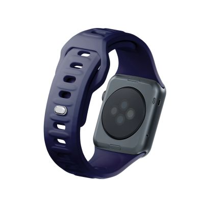 12. 3mk Silicone Watch Strap for Apple Watch 42 / 44 / 45 / 49 mm - blue