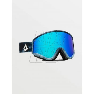 5. Volcom YAE LAGOON TIE DYE/BLUE CHROME women's/men's snowboard goggles UV protection blue (VG0722110)