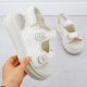 2. Women's cream platform sandals Potocki PY16337