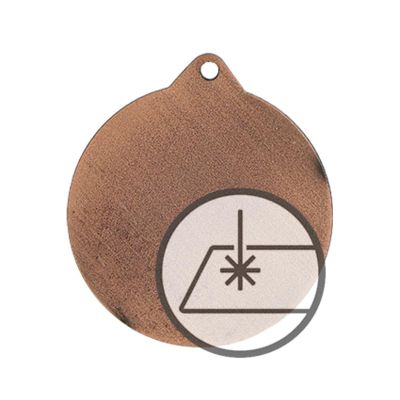 Medal with engraving on laminate