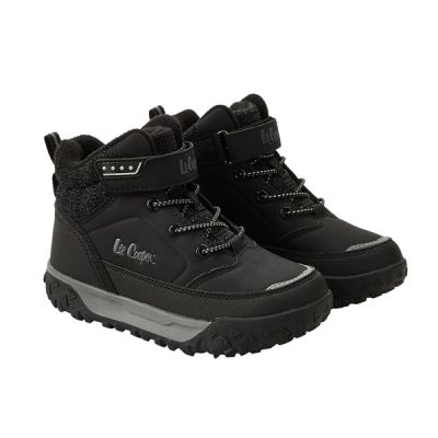 6. Lee Cooper black ankle boots with Velcro closure