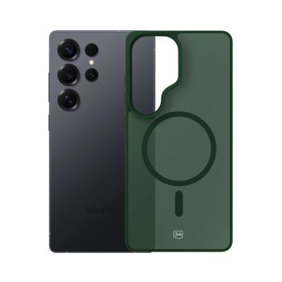 3. 3mk Smoke MagCase for Samsung Galaxy S25 Ultra - Green-Translucent