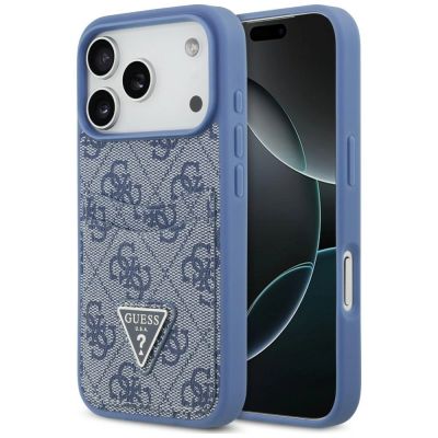 Guess 4G Nauble Card Triangle Case for iPhone 18 Pro / 17 Pro – Blue