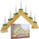 WOODEN ADVENT CANDLE HOLDER 7 LIGHTS BATTERY POWERED