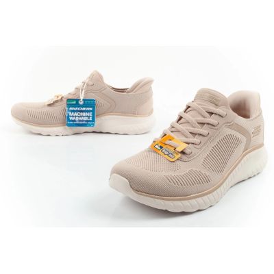 8. Skechers Bobs Squad Chaos SLIP-INS Women's Sports Shoes Beige
