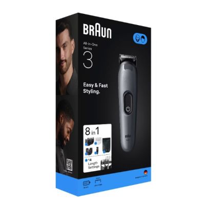 2. Braun AIO3540 Hair Trimmer Black, Gray 14 Nickel-Metal Hydride (NiMH)