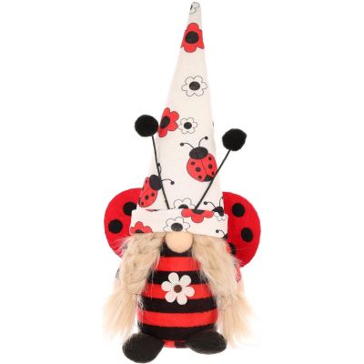 7. GNOME LADYBUG GIRL 24CM SPRING DECORATION