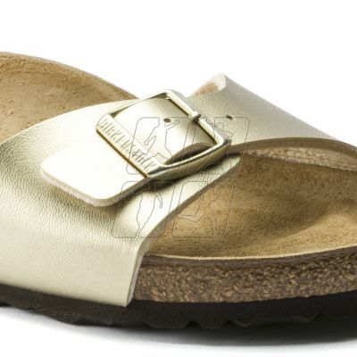 5. Birkenstock Madrid Birko-Flor Gold regular women's flip-flops wide gold (1016106)