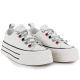3. Women's leather sneakers on the platform white Goe T2N4072