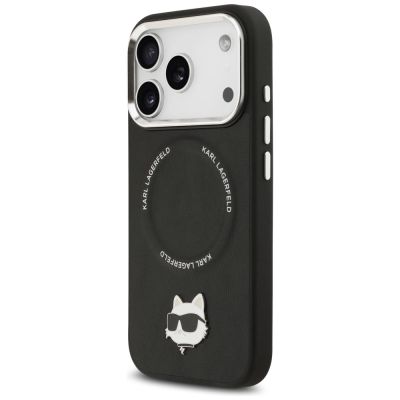 2. Karl Lagerfeld Choupette Pin MagSafe Case for iPhone 17 Pro - Black
