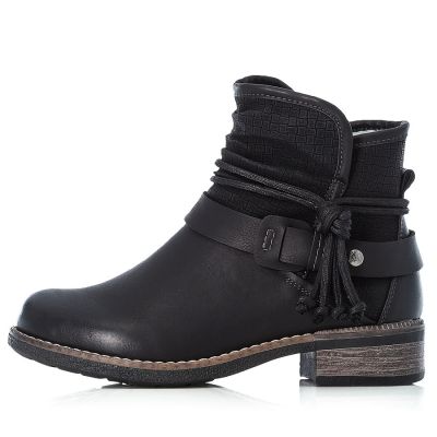 3. Women's insulated black ankle boots Rieker 94689-00