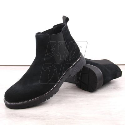 3. Filippo M PAW499A black leather slip-on Chelsea boots