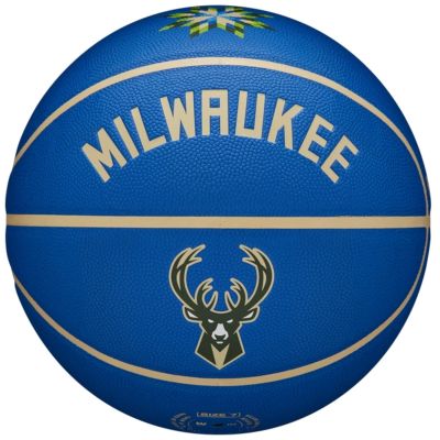 2. Wilson NBA Team City Collector Milwaukee Bucks Ball WZ4016417ID Basketball