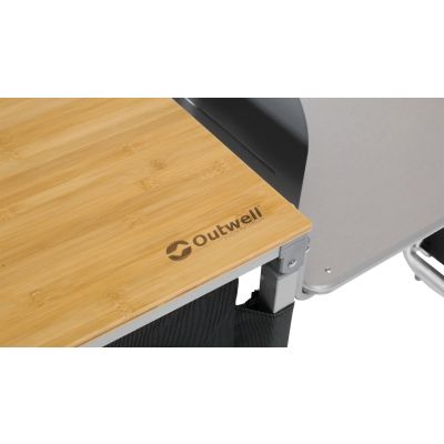 3. Outwell 531189 Camping Kitchen Black, Grey, Stainless Steel, Wood Aluminum