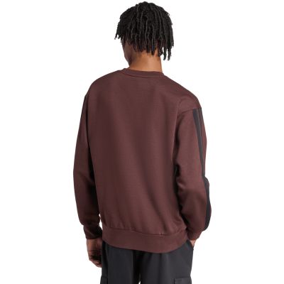 3. Men's adidas Essentials 3-Stripes Fleece Sweatshirt Brown JX0742