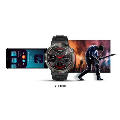 20. VELTORI VT140-1 Smartwatch Black Silicone Strap