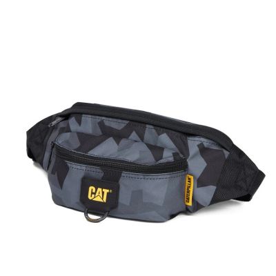 4. Raymond Caterpillar MILLENNIAL CLASSIC Black/Grey Fractal Camo hip bag (84062-676)