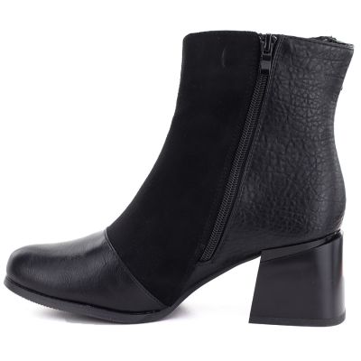 3. Women's insulated ankle boots with a block heel, black M.Daszyński SA269-5