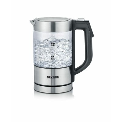 2. Severin WK 3458 electric kettle 0.5 l 1100 W Black, Transparent