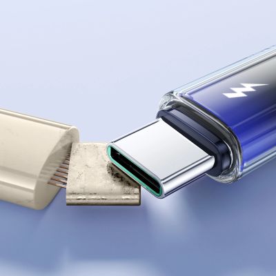 14. Joyroom S-A42 Crystal-Clear Series 3A USB-A - USB-C cable 1.2m - black