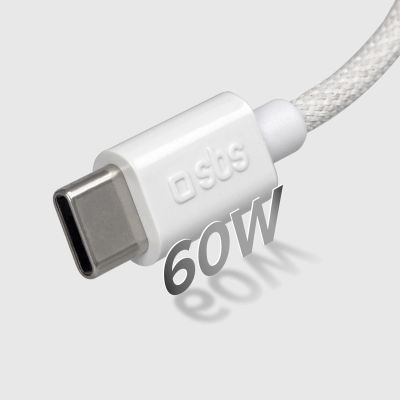 7. SBS TECABLETISSUETCCG USB-C - USB-C 1.5m 60W braided cable - gray