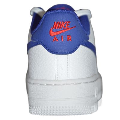 10. Nike Air Force 1 White/Deep royal blue women's shoes - CT3839-101