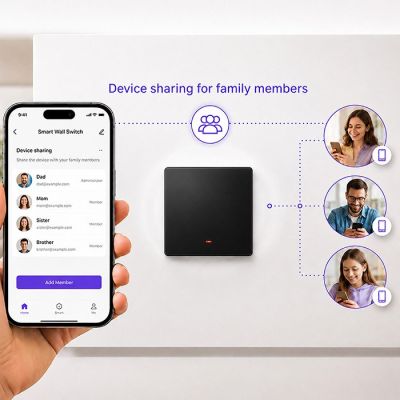 6. QOLTEC LIGHT ON/OFF SWITCH | 1-CHANNEL | WI-FI | TIMER | TUYA | BLACK