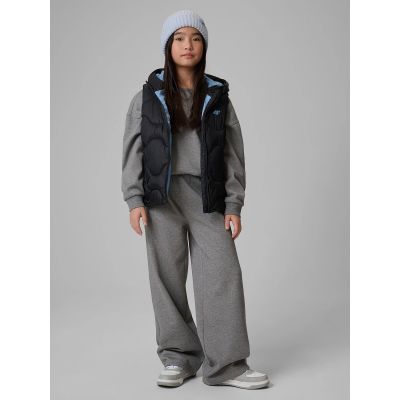 6. Girls' hooded vest 4F 4FJRSS26TVJAF355-20S