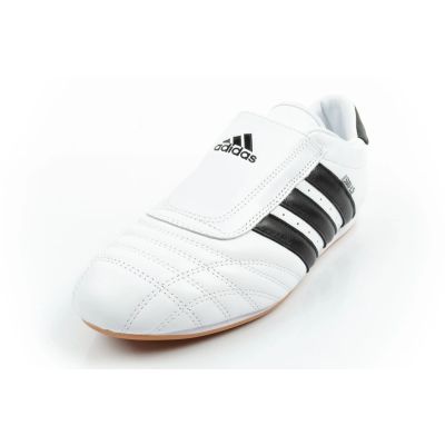 3. Adidas women's Taekwondo sports shoes white leather slip-on
