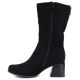 3. Women's short high-heeled boots in black suede Jezzi ASA269-7