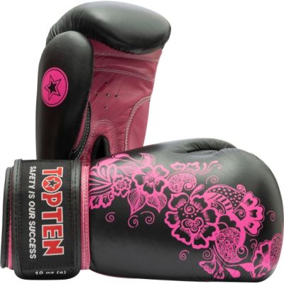 4. TOP TEN "Ultimate Woman" Boxing Gloves 10 oz White and Pink