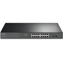 TP-Link TL-SG1218MPE Managed L2 Gigabit Ethernet (10/100/1000) PoE Support 1U Black