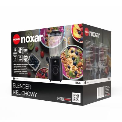 14. ELDOM BK6 NOXAR 100W BLACK 22000 RPM 1.8 L TEMPERED GLASS JUG TWO SPEED LEVELS + PULSE