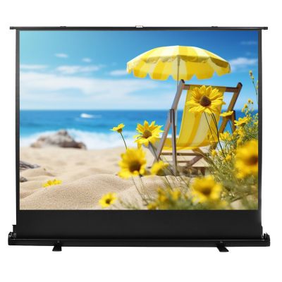 18. MACLEAN Portable Projection Screen, Compact, Floor-Standing, 100", 4:3, MC-211