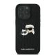 3. Karl Lagerfeld Monogram Karl & Choupette Head Pin iPhone 16 Pro Case - Black