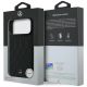 8. Mercedes Leather Crossed Lines MagSafe Case for iPhone 17 Pro Max / 18 Pro Max - Black