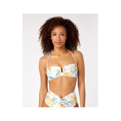 7. RIP CURL Always Summer Bandeau Bikini Top, White