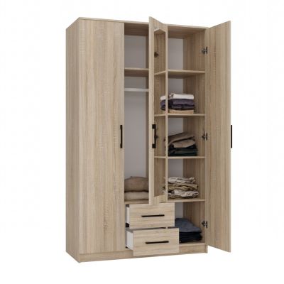 4. ROMANA WARDROBE 120X205 SONOMA WITH MIRROR