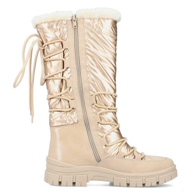18. Rieker W RKR640 waterproof high snow boots beige