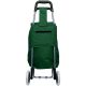 10. TROLLEY SHOPPING BAG ON WHEELS WITH FRAME 31L GREEN WHITE
