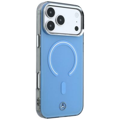 4. Mercedes Double Layer Iconic Logo MagSafe Case for iPhone 18 Pro Max / 17 Pro Max - Blue